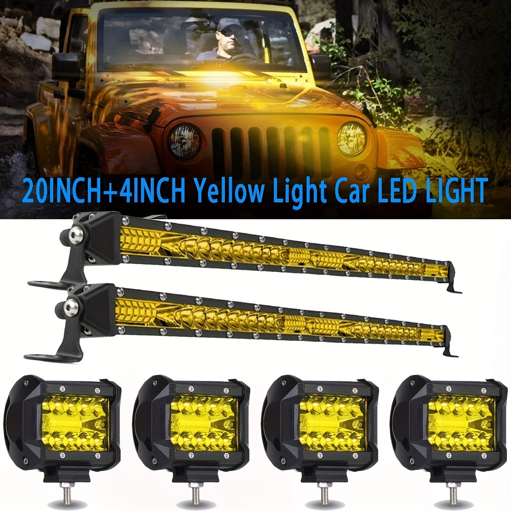 [4"-22" LED Vehicle Lights]-Various Combinations Of Long Strip Lights And Short LED Work Lights for You to Choose From Light Offroad for Jeep Truck Pickup-Easy to Install