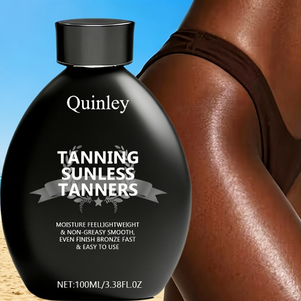 Sunless Self Tanner Lotion 3.38oz — Instant Deep Bronze Glow, Lightweight Non-Greasy Hydrating Self-Tanning Body Lotion, Streak-Free Natural Tan for Women, Beach-Ready Skin All Year Round