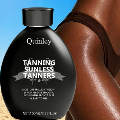 Sunless Self Tanner Lotion 3.38oz — Instant Deep Bronze Glow, Lightweight Non-Greasy Hydrating Self-Tanning Body Lotion, Streak-Free Natural Tan for Women, Beach-Ready Skin All Year Round
