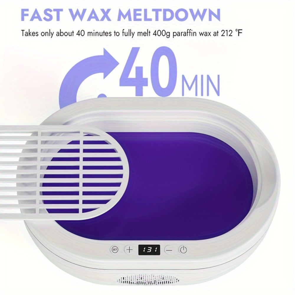 Paraffin Wax Machine for Hands and Feet Large Capacity — WAXKISS PWH-3000A 101oz Home Spa Wax Warmer Kit for Deep Moisturizing, Dry Skin, Cracked Heels & Arthritis Joint Relief, US Plug (Black/White)