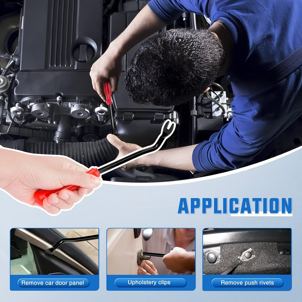 740pcs Of Tools, Universal Automotive Bumper Fixing Clips, Car Door Panel Clips, Push Fender Rivet Expansion Screws Replacement Kit, Automotive Fastener Assembly with Fastener Removal Tools
