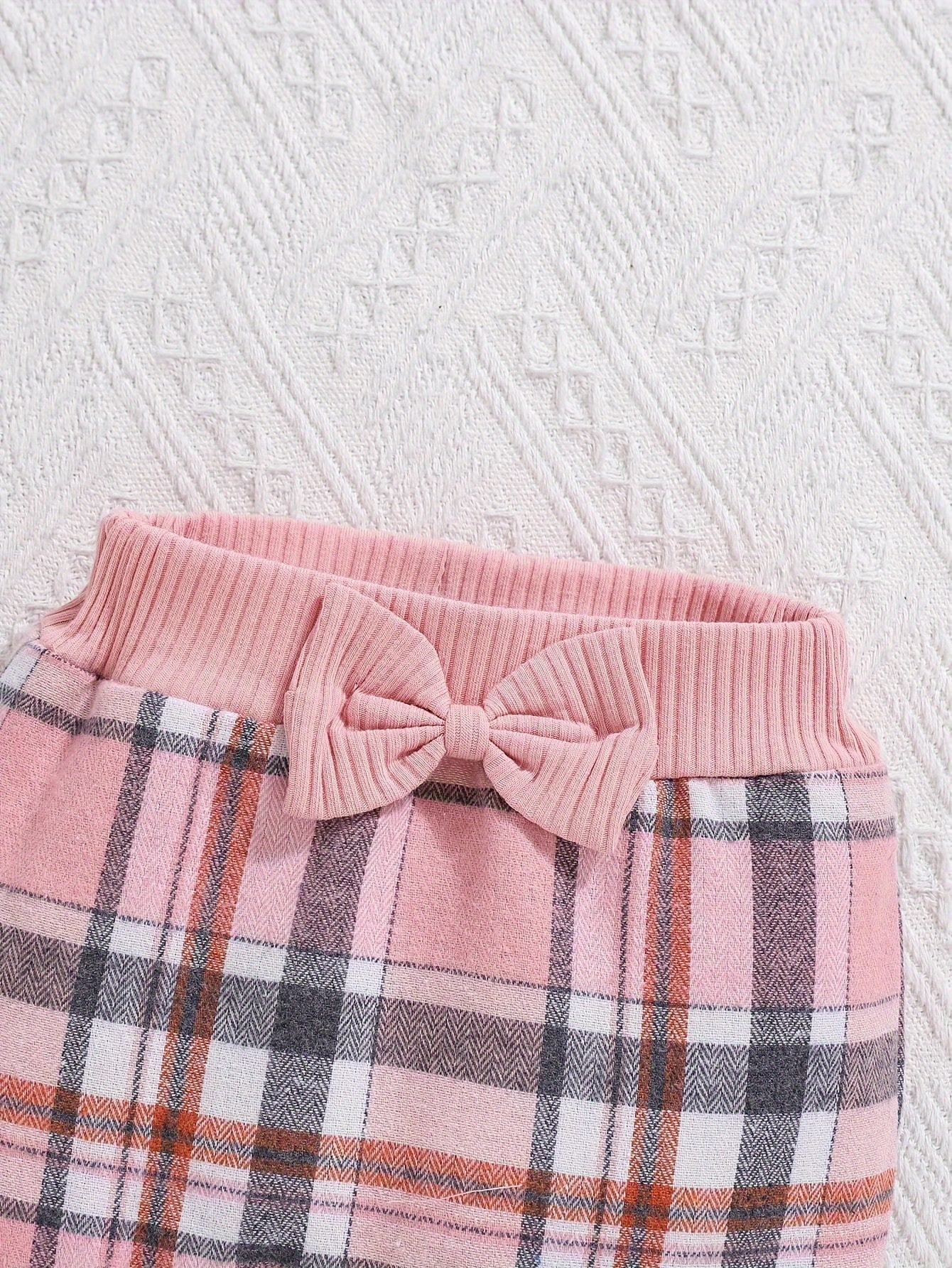 Baby Girls Outfit Set - 2-Piece Plaid