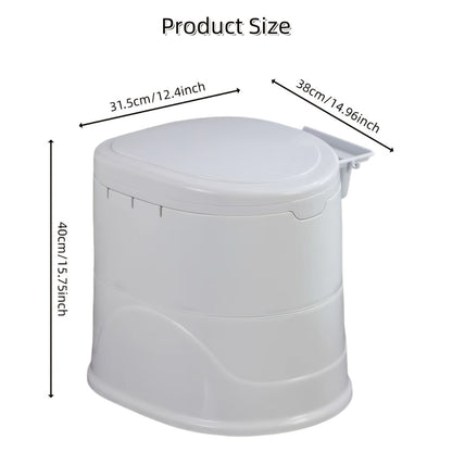 Portable Toilet with Lid Odor Control Tissue Holder Lightweight Camping Toilet for RV Camper Outdoor Travel Hiking Emergency Use No Electricity Required, Khaki