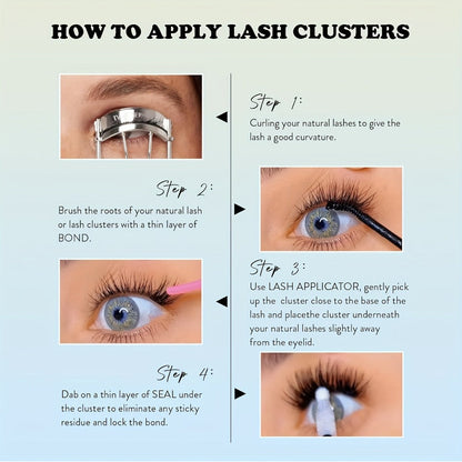 Spiky Wet-Look Fairy Lash Clusters Kit — Manga Anime C Curl Individual Spike Eyelash Extensions 8mm-18mm Mixed Length, Wispy Volume DIY False Lashes for Fantasy Glam & Editorial Looks
