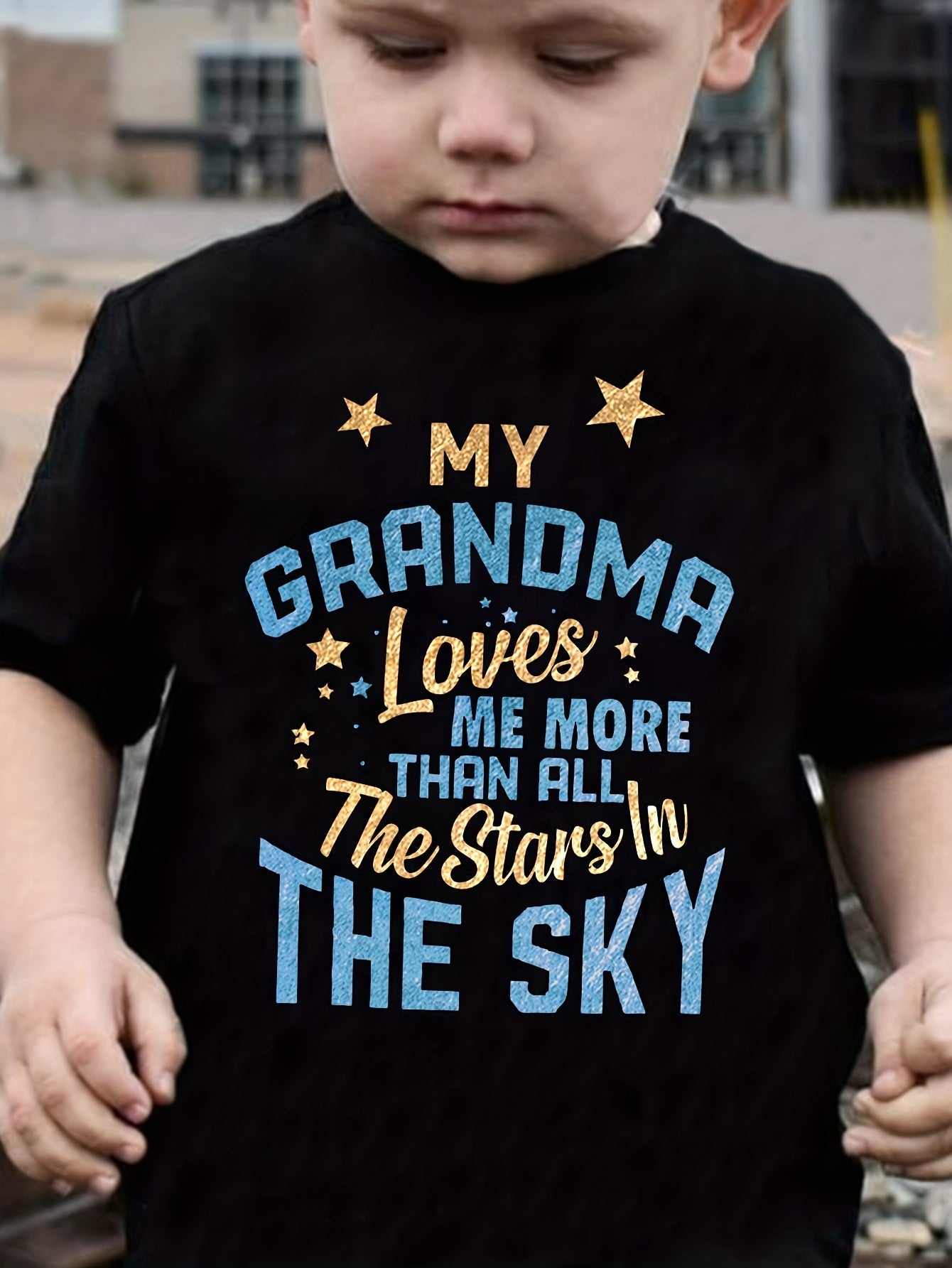 Boys' Grandma Loves Me T-Shirt - Family Quote