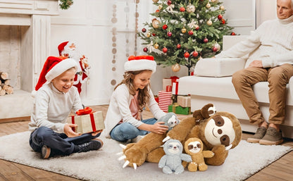 Large Sloth Stuffed Animal Set 5 Pack 22 Inch – Realistic Bradypus Plush with 4 Small Sloth Toys, Birthday Christmas Halloween Gift for Boys Girls Kids by MaoGoLan