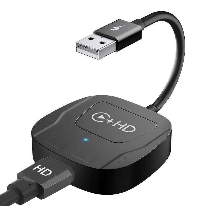 Wireless CarPlay HDTV Adapter with USB Converter, Supports Multimedia Device Mirroring, And Is Compatible with Various DP-enabled Devices