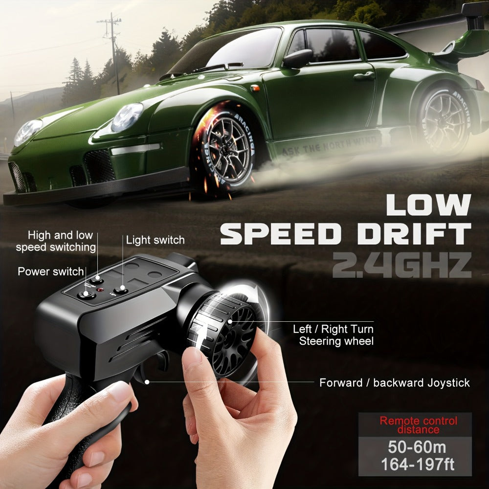 Drift RC Car 1:24 Scale S814 High-Speed 360° Spin Remote Control Stunt Car for Kids Teens Adults – Indoor Outdoor Drift Vehicle Toy, Birthday Christmas Gift, 5 Colors Grey Orange Blue Green Purple