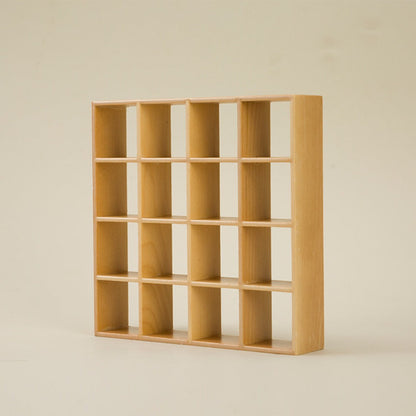 Dollhouse Miniature Display Cabinet 1:12 Scale 16-Compartment Modern Storage Shelf Organizer – Miniature Furniture Accessory for Dollhouse Room Decor Diorama Collectors Ages 14+ Multiple Colors