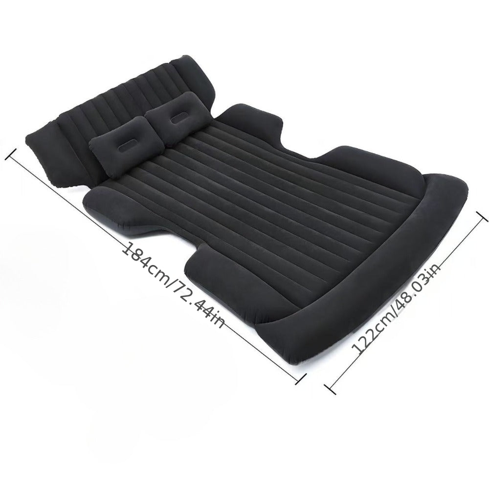 Comfortable Thickened Gray/Black Car Inflatable Mattress, Car Accessories, Inflatable Car bed for Truck and SUV Trunk, Foldable and Portable Skin-Friendly Back Seat Mattress, camping gear and equipment