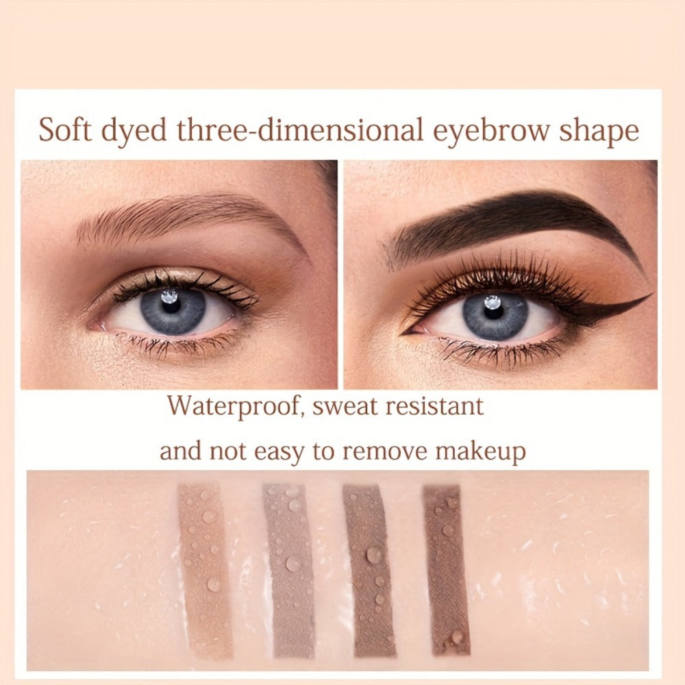 Waterproof Eyebrow Pencil Dual Ended with Angled Tip Flat Tip & Spoolie Brush Smudge Proof Long Lasting Brow Definer for Women Gray Black 2pcs 4pcs Set