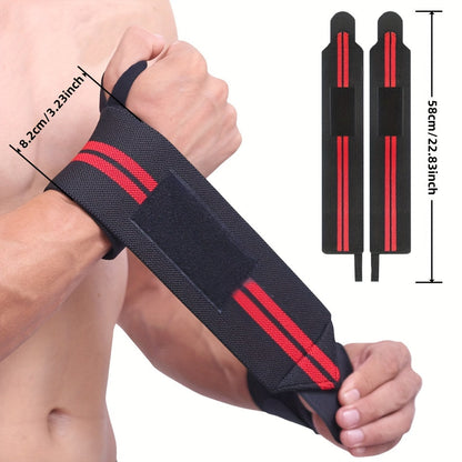 Weightlifting Wrist Wraps – Professional Wrist Support for Gym, Powerlifting & Fitness Training, Hand Washable, 1 Pair