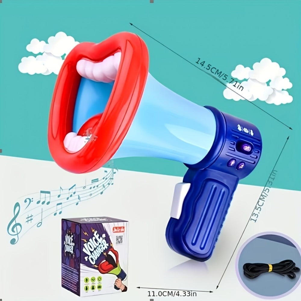 Voice Changer Megaphone Toy for Kids – Funny Big Mouth Handheld Megaphone with Multi Sound Effects, Novelty Prank Toy for Birthday Party, Christmas Gift, Interactive Game Prop
