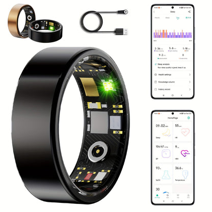 Waterproof Smart Ring – Sleep & Fitness Tracker for Men Women