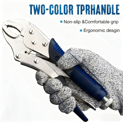 Pliers Set 6-Piece – Needle Nose, Curved & Locking C-Type Pliers, 5–10 Inch Sizes, Versatile Vise Grip Tool Kit for Home Repair, Automotive, Electrical & DIY Projects