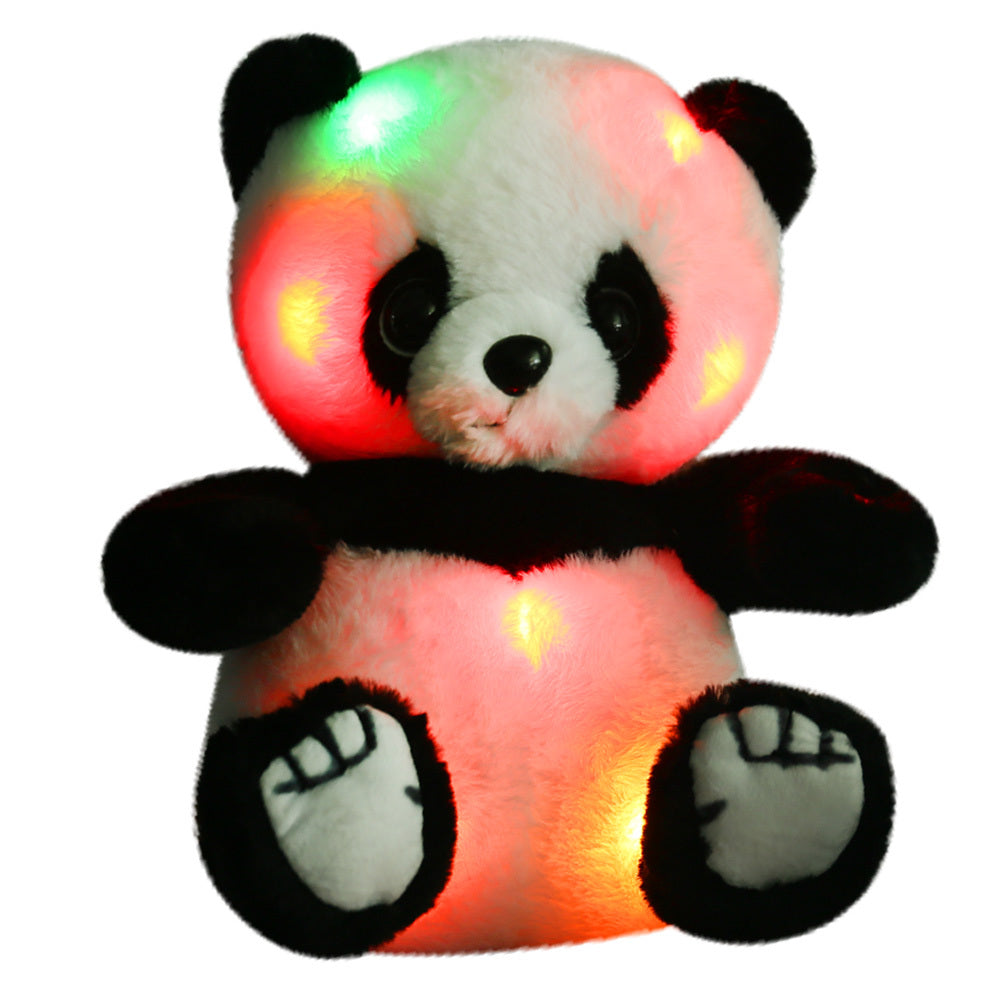 Jumbo LED Light Up Panda Stuffed Animal 12 Inch – Kawaii Panda Bear Plush Toy with Soft Glow Night Light, PP Cotton Huggable Stuffed Panda for Kids Boys Girls, Birthday Christmas Mother's Day Gift Home Decor