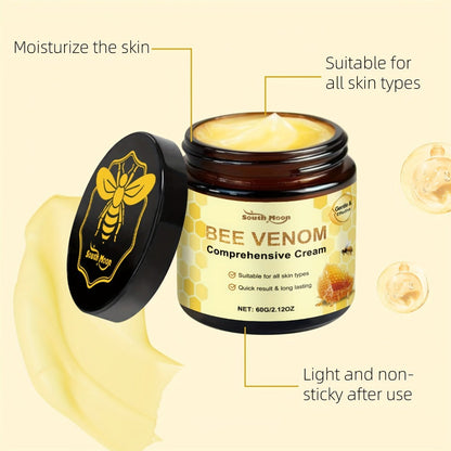 Bee Venom Skincare Set 3pcs with Gua Sha Board Collagen Honey Retinol Facial Lifting Firming Massage Cream Anti-Aging Face Neck Skin Care Kit for Women Luxury Gift