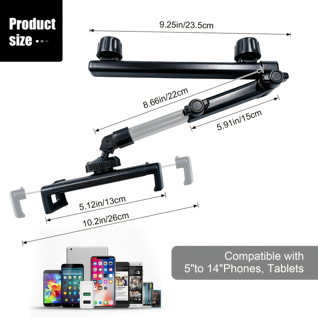 Car Tablet Bracket, Headrest Tablet Holder, Headrest Bracket Bracket Bracket, Bracket Bracket Bracket Compatible with Ipad Air Mini, Other 4, 7-12, 9-Inch Mobile Phones And Tablet Devices