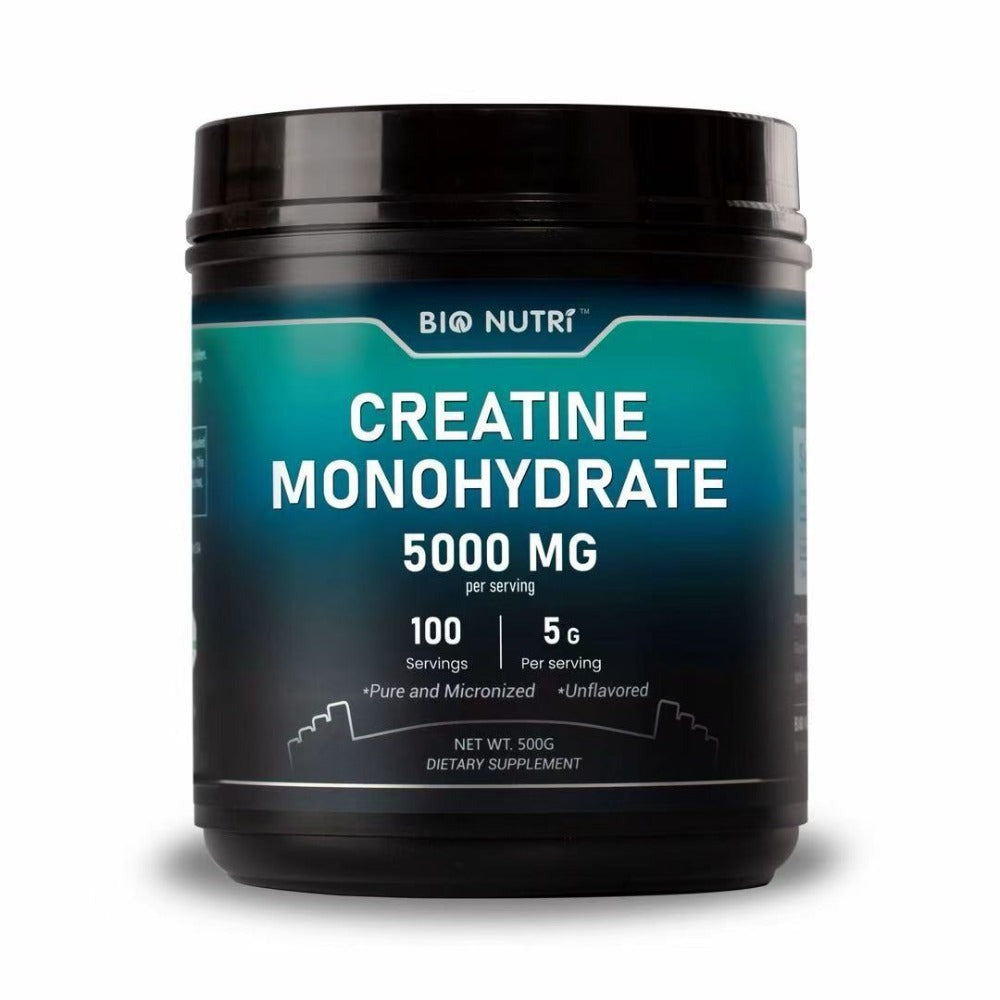 Creatine Monohydrate Powder 5000mg Per Serving 500g Pure Micronized Unflavored - Pre & Post Workout Supplement for Muscle Strength, Power & Recovery - Fast Dissolving 100 Servings