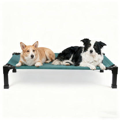 Elevated Dog Bed with Cooling Mesh & Metal Frame - Raised Dog Cot Bed with Washable Breathable Mesh, No-Slip Feet, Portable Dog Bed for Outdoor & Indoor Use, Available in 4 Sizes & 7 Colors