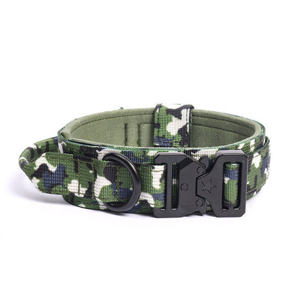 Tactical Dog Collar with Handle Quick-Release Metal Buckle Heavy Duty Nylon Wide Fit for Training Outdoor Adventures Medium Large Dogs M L XL 6 Colors