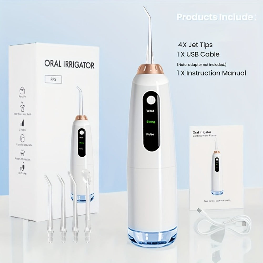 Electric Toothbrush Water Flosser Combo Set – 3 Modes USB Rechargeable Oral Care Kit with 4 Brush Heads & 4 Nozzles, 360° Rotating Flosser for Deep Clean & Gum Care