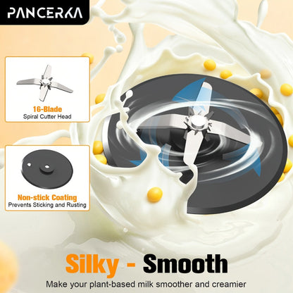 Nut Milk Maker Machine One-Touch Automatic - Multifunctional Plant-Based Milk Blender for Homemade Almond, Oat, Soy & Coconut Milk, High Capacity Countertop Blender for Dairy-Free Living