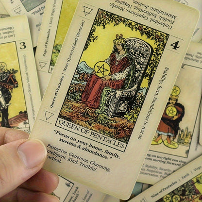 Tarot Cards 78-Card Deck with PDF Guidebook for Beginners – Complete Vintage Spiritual Reading Set, Full Major & Minor Arcana, Beginner-Friendly Gift for Women Teens Adults