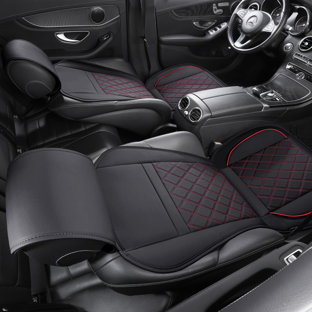 Car Seat Covers Front Pair – Universal Fit Bucket Seat Protector, Anti-Slip Full Surround High-Back Design, 15 Colors, Fits Cars SUVs Trucks