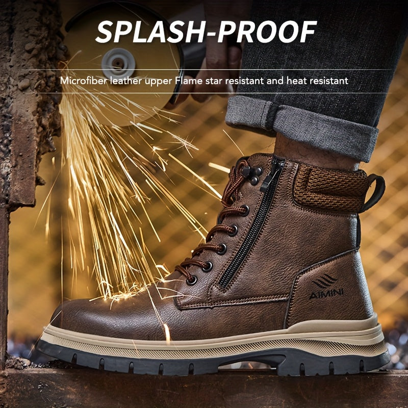 Men's Work & Safety Boots - Steel Toe Protection & Puncture Resistant