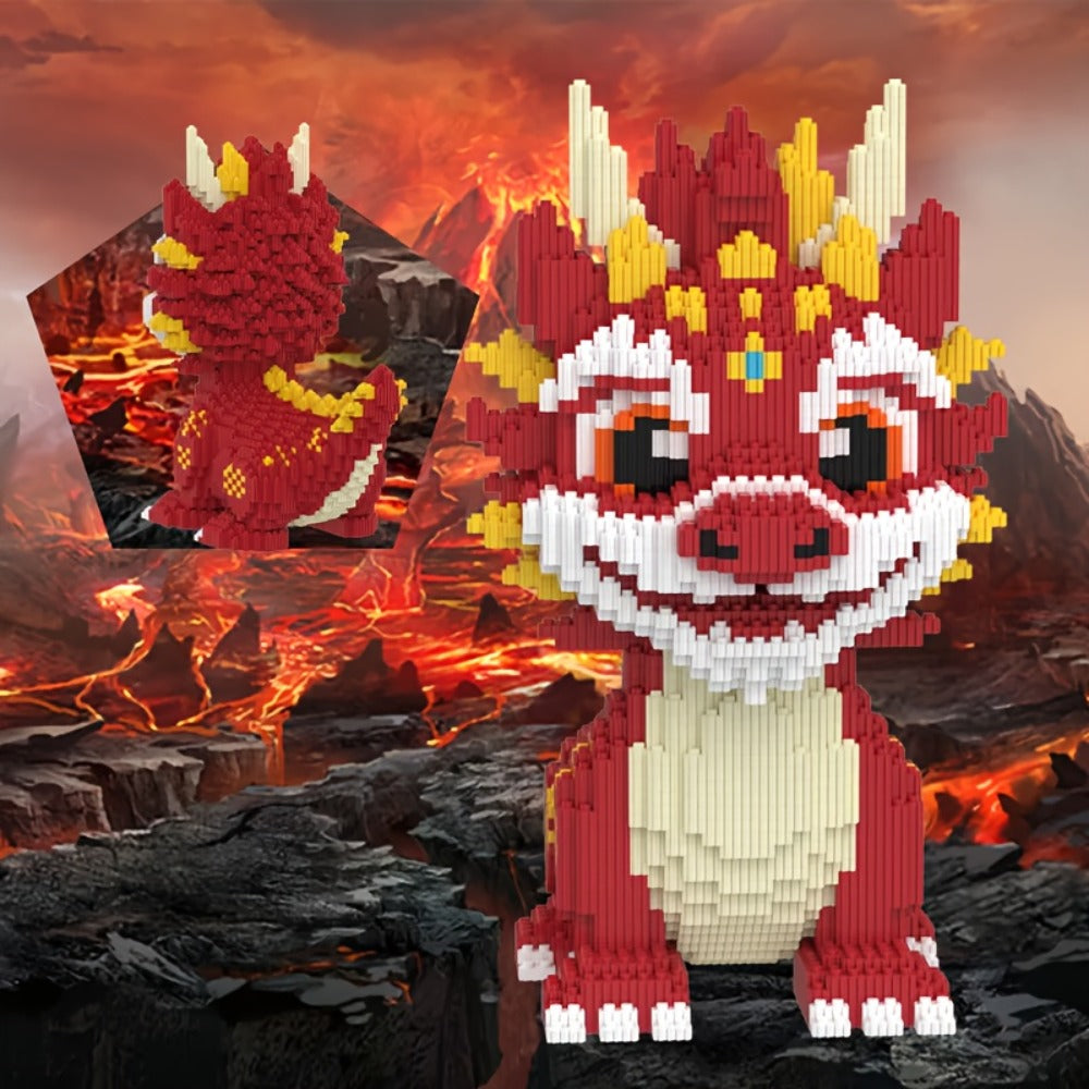 3D Chinese Dragon Model Assembly Set 4500pcs – DIY Build Mixed Color PP Festive Holiday Display Decoration Halloween Thanksgiving Christmas Easter School Home Decor Dragon Lover Gift Model 8843