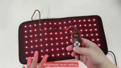 Red Light Therapy Pad Wearable Wrap with Timer – Low Voltage Portable Infrared Light Device for Back, Waist, Shoulder & Knee Pain Relief, At-Home Body Recovery Wrap, Father's Day Gift, Black