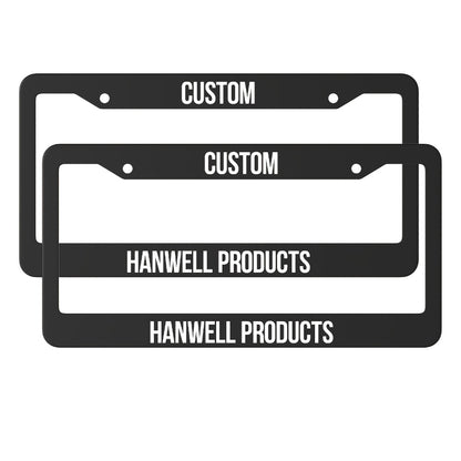 Custom License Plate Frame – 6 Font Styles, Heavy-Duty Weather-Resistant Car Tag Holder, Personalized Front & Rear License Plate Border Cover