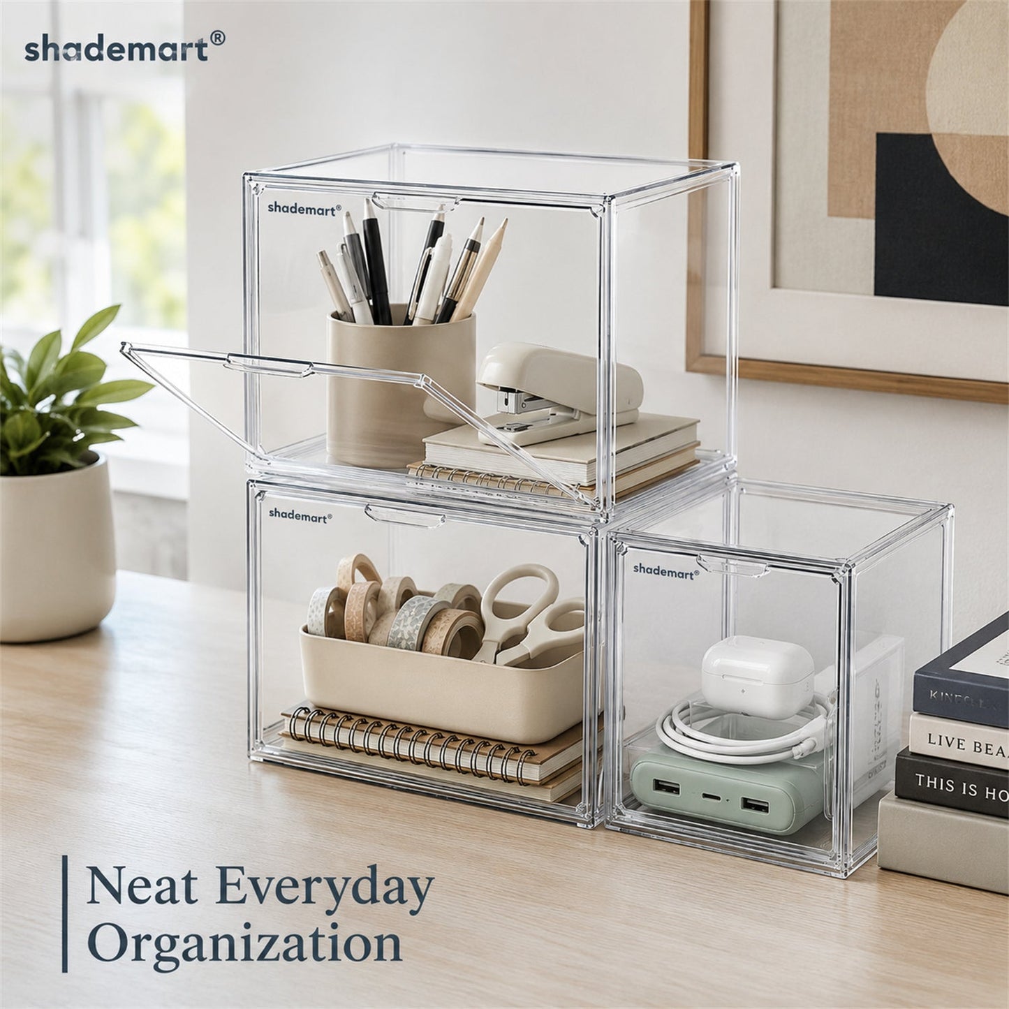 Clear Display Case Set of 3 – Dustproof Transparent Storage Box Organizer for Collectibles, Car Models, Action Figures & Show Display | Collector Display Cases for Adults & Kids
