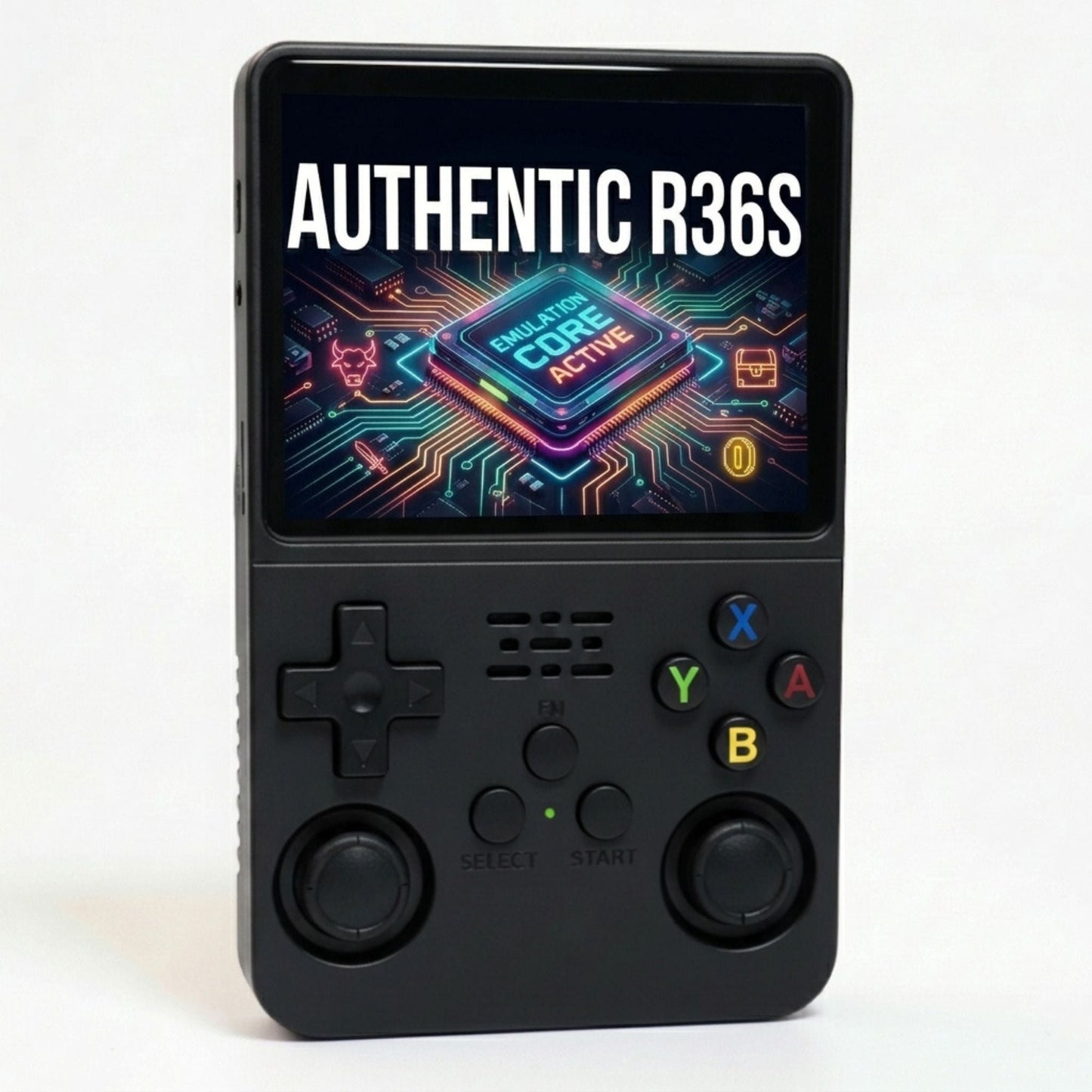 R36S Retro Handheld Game Console ArkOS 3.5" IPS Screen 64GB 128GB – Portable Emulator Gaming Device USB-C 10Hr Battery, Black White Purple, Classic Retro Gaming Gift for Kids Adults