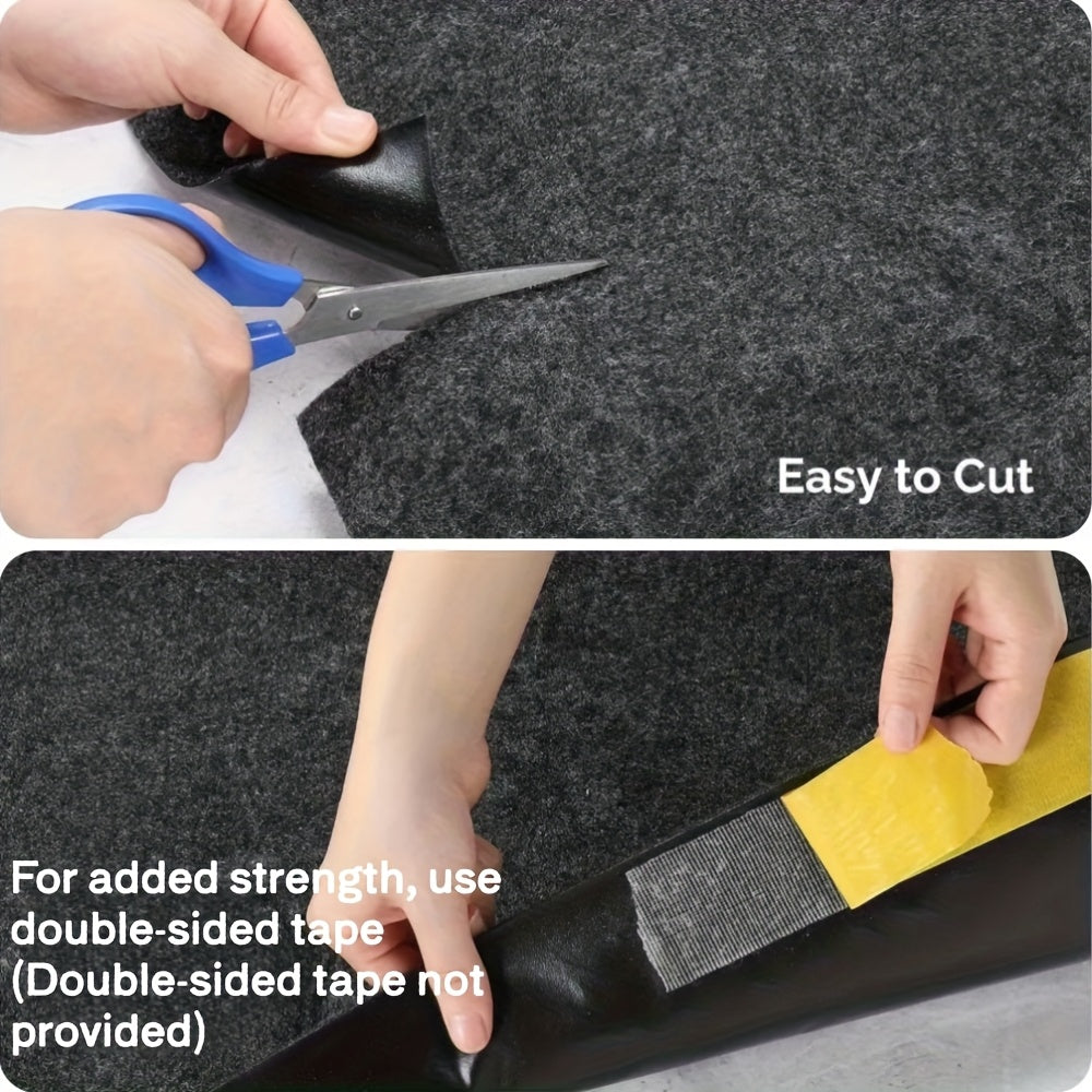 Oil-Absorbing Garage Floor Mat Set with Cleaning Brush, Durable PE Material | Can Be Cut to Size | Multi-Use Protective Mat for Suvs, Pickup Trucks, Motorcycles, Golf Carts & Repair Shops, about 2.55 Mm Thick