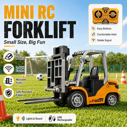 Remote Control Excavator Loader Dump Truck Toy for Kids 2.4GHz Alloy RC Construction Vehicle with Light & Sound, USB Rechargeable, Boys Gift for Halloween Thanksgiving Christmas Birthday Ages 3+