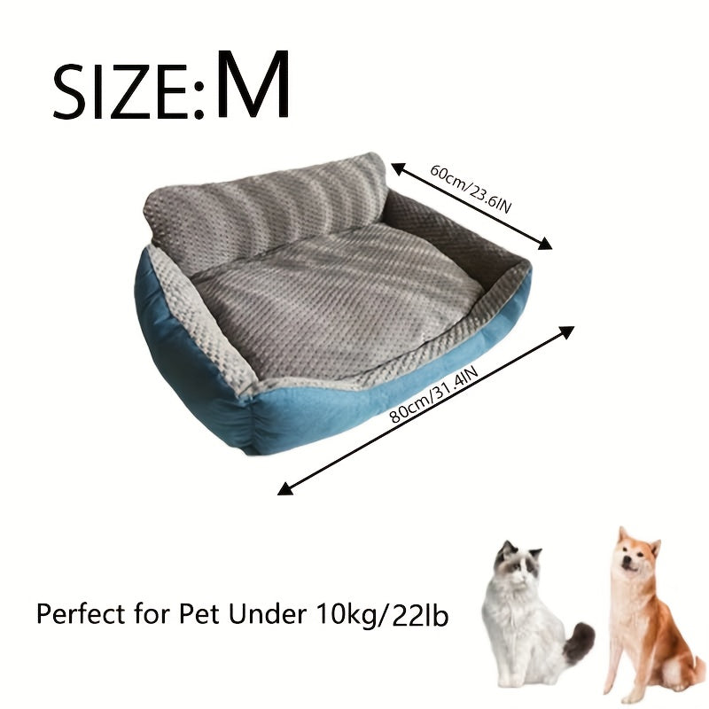 Orthopedic Dog Bed Luxury Extra Large Fluffy Winter Warm Pet Couch, Cat Sofa Kennel Cushion Pad for Small Medium Large Dogs Cats up to 110LB, 4 Sizes S to XL, Includes Cat Teaser Toy