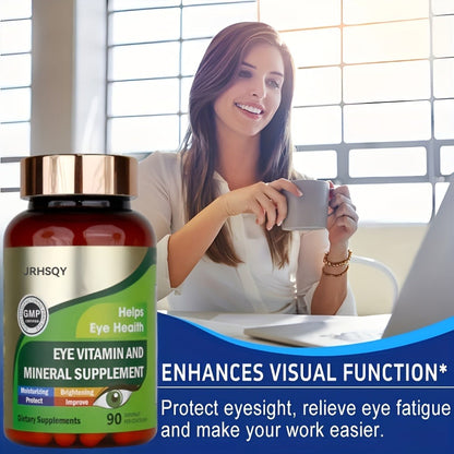 Lutein & Zeaxanthin Eye Vitamins Supplement with Zinc, Vitamin C & E – Advanced Vision & Macular Health, Blue Light Protection & Antioxidant Eye Formula | 90 Capsules 3-Bottle Bundle