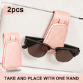 2pcs Sotfamily Sunglass Holder for Car Cloth Magnetic Glasses Clip for Car Visor Glasses Holder Clip for Car