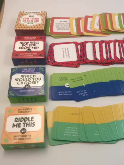 How Well Do You Know Me Card Game – 50 Questions Conversation Starter for Family & Friends, Portable After Dinner Party Game for Camping, Holidays & Game Night