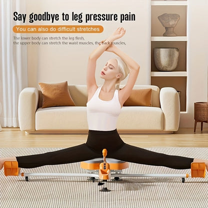 Leg Stretcher Splits Trainer 2-in-1 – 180° Adjustable, 7-Level Foot Support, Backrest & Plank Support, Foldable Ligament Stretcher for Yoga, Dance & Gymnastics