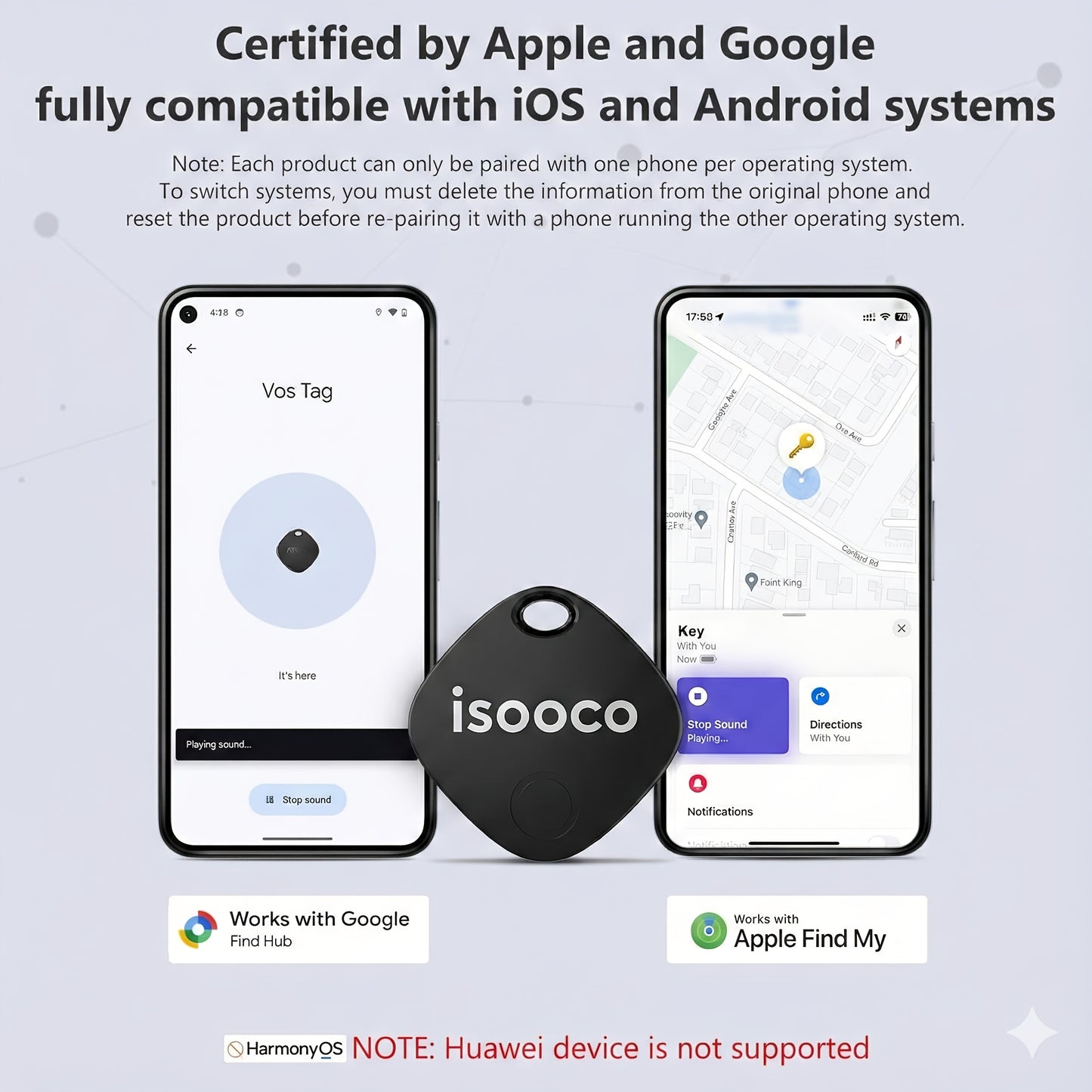 ISOOCO Mini GPS Tracker Dual System Wireless Tracker, No Monthly Fee Real-Time Locator, IOS And Android Compatible, 24/7 Tracking for Cars, Trucks, Suvs, Motorcycles, Boats, Trailers, Tracker, Tracker Device, Tracker for