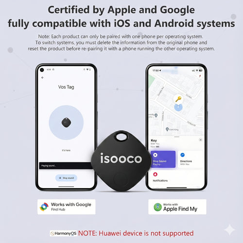 ISOOCO Mini GPS Tracker Dual System Wireless Tracker, No Monthly Fee Real-Time Locator, IOS And Android Compatible, 24/7 Tracking for Cars, Trucks, Suvs, Motorcycles, Boats, Trailers, Tracker, Tracker Device, Tracker for
