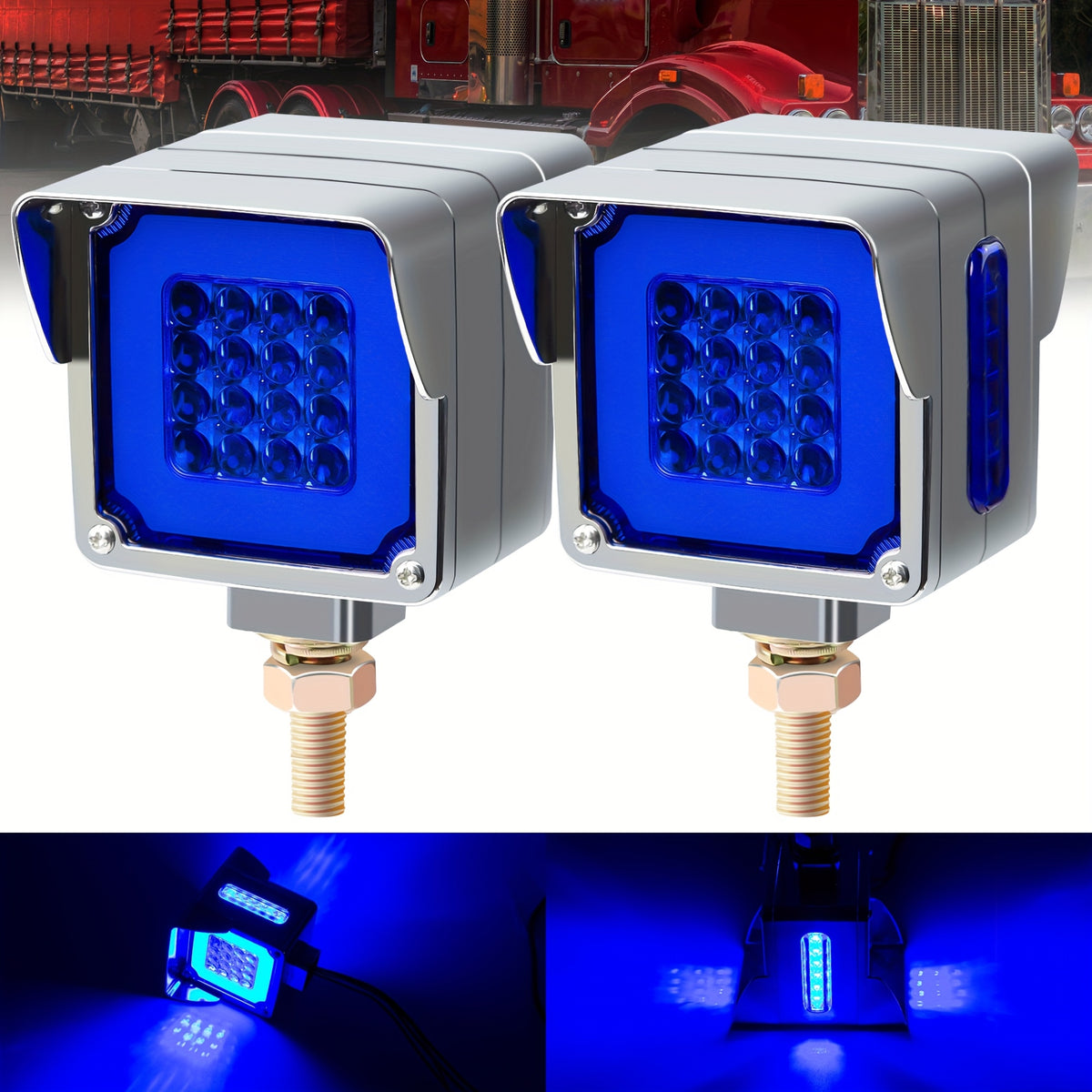 Truck Side Lights, Indicator Lights, Side Lights, LED Lights, Signal Lights, Car Lights, Square Lights