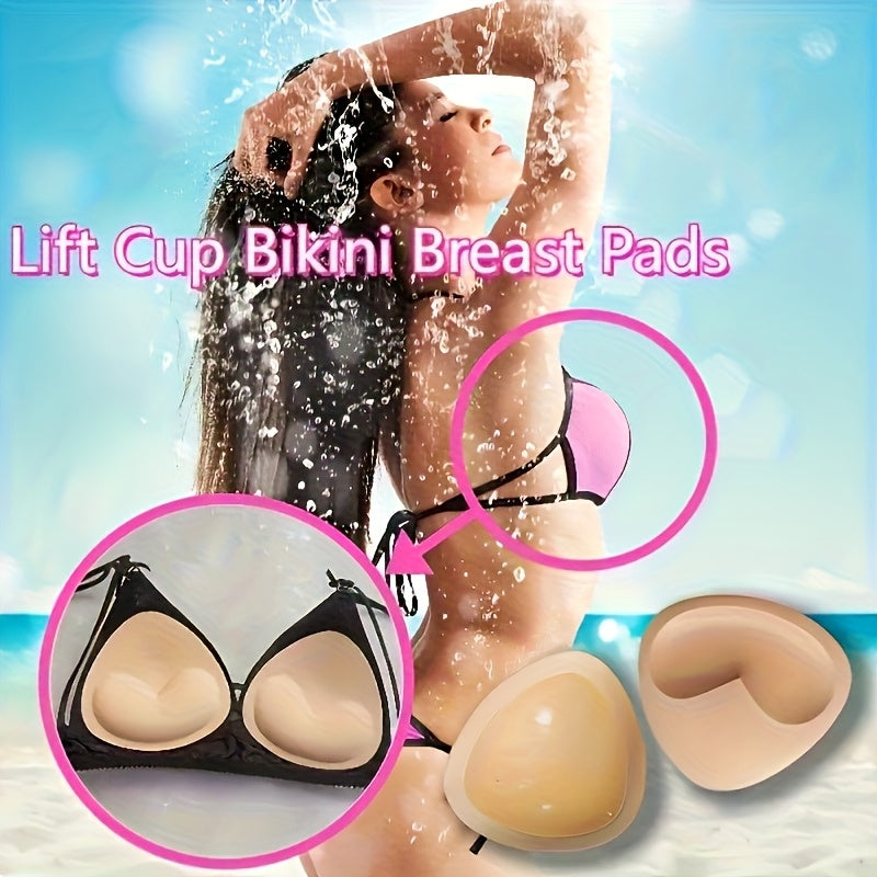 8-Pack Women's Adhesive Bra Pads - Reusable Push-Up Bikini Inserts
