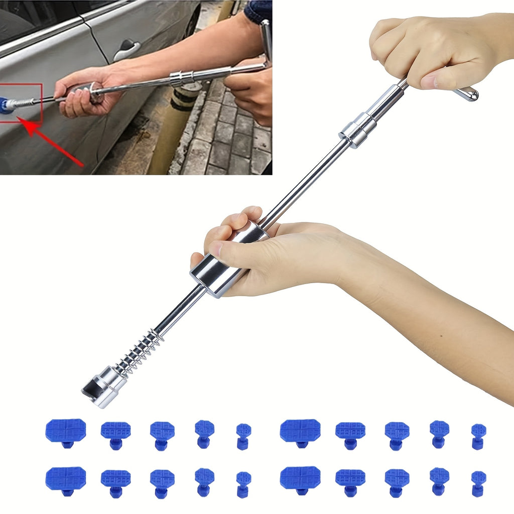 Car Paint-Free Repair Kit - T-Strip Repair Kit, with Suction Cup Wire Drawing Board, Used for Car Body Repair, Hail Damage, Small Dents, Refrigerator Door Knocking