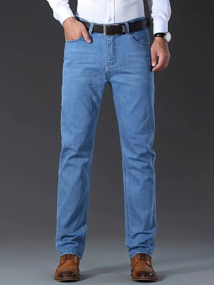 Men's Straight Leg Jeans - Black Denim Clean Finish Weekend