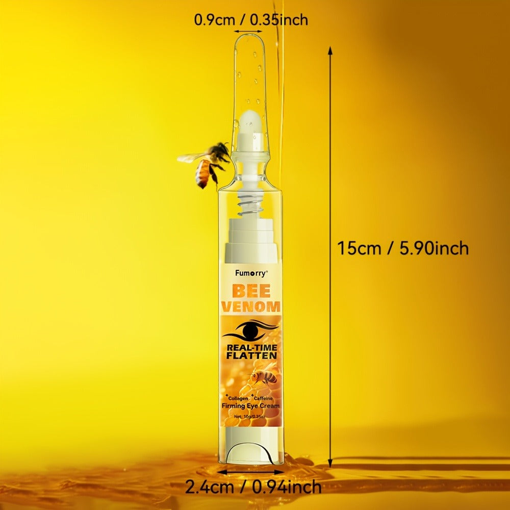 Eye Cream with Bee Venom Caffeine Collagen Firming Anti-Aging — Under-Eye Bags Dark Circles Puffiness Fine Lines Wrinkles Tightening Lifting Eye Gel Hypoallergenic All Skin Types Women Men