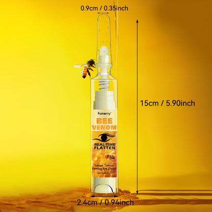 Eye Cream with Bee Venom Caffeine Collagen Firming Anti-Aging — Under-Eye Bags Dark Circles Puffiness Fine Lines Wrinkles Tightening Lifting Eye Gel Hypoallergenic All Skin Types Women Men